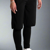 FT Womens Sports Active 2 In 1 Gym Legging Short (full length legging)