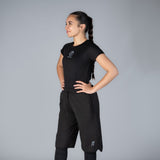 FT Womens Sports Active 2 In 1 Gym Legging Short (full length legging)